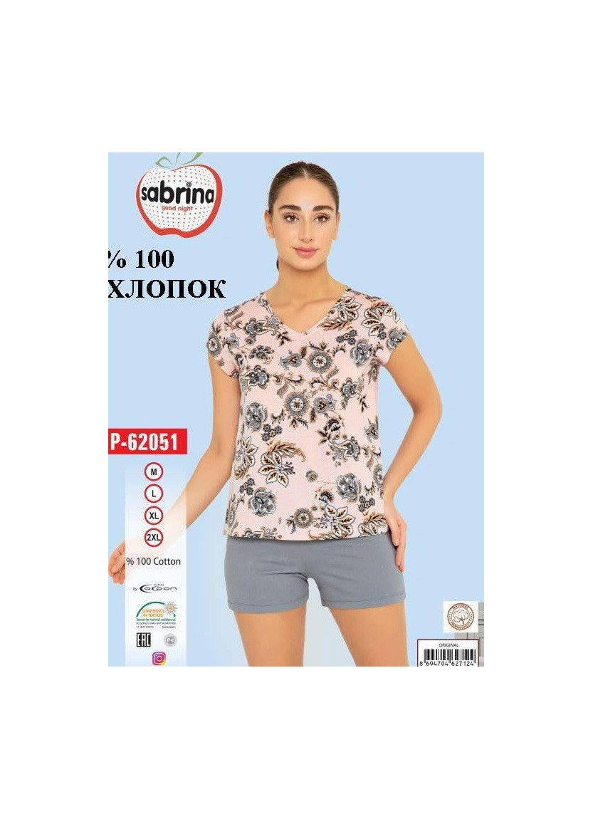 Комплект Женский с Шортами (M+L+XL+XXL) SABRINA SAB.P62051_ORI — купить оптом со Стамбула