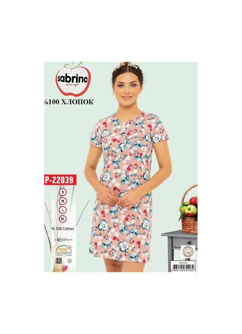 Ночная Сорочка (S+M+L+XL) SABRINA SAB.P22039_ORI — фабричная коллекция оптом