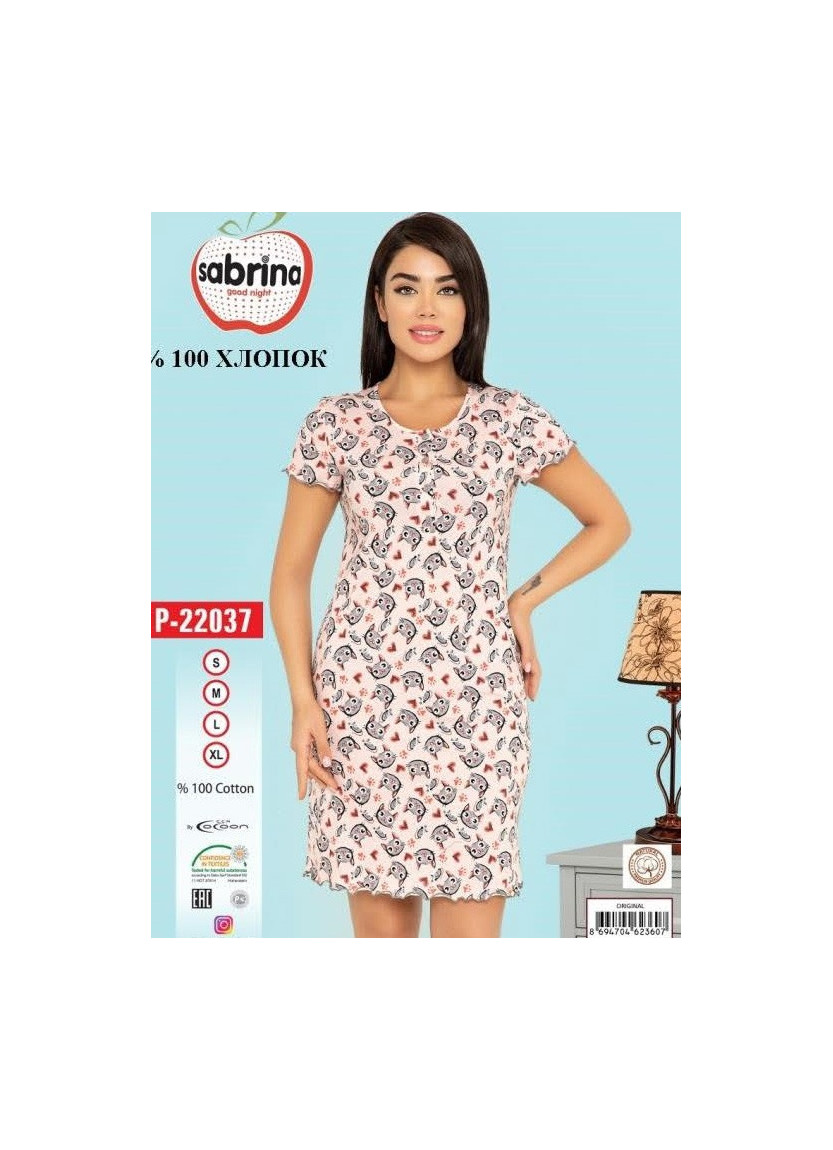 Ночная Сорочка (S+M+L+XL) SABRINA SAB.P22037_ORI — прямые поставки из Турции