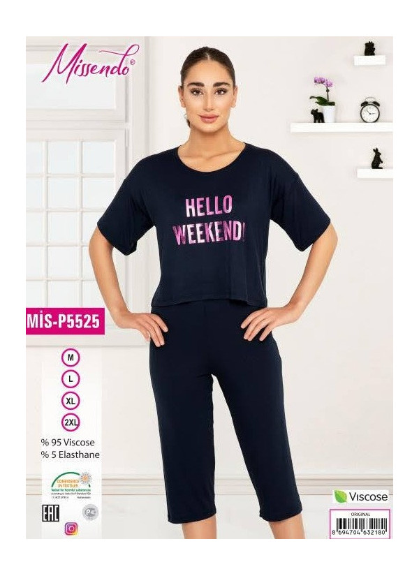 Женский Комплект с Капри (S+M+L+XL) Missendo MİS-P5525_ORI — купить оптом со Стамбула