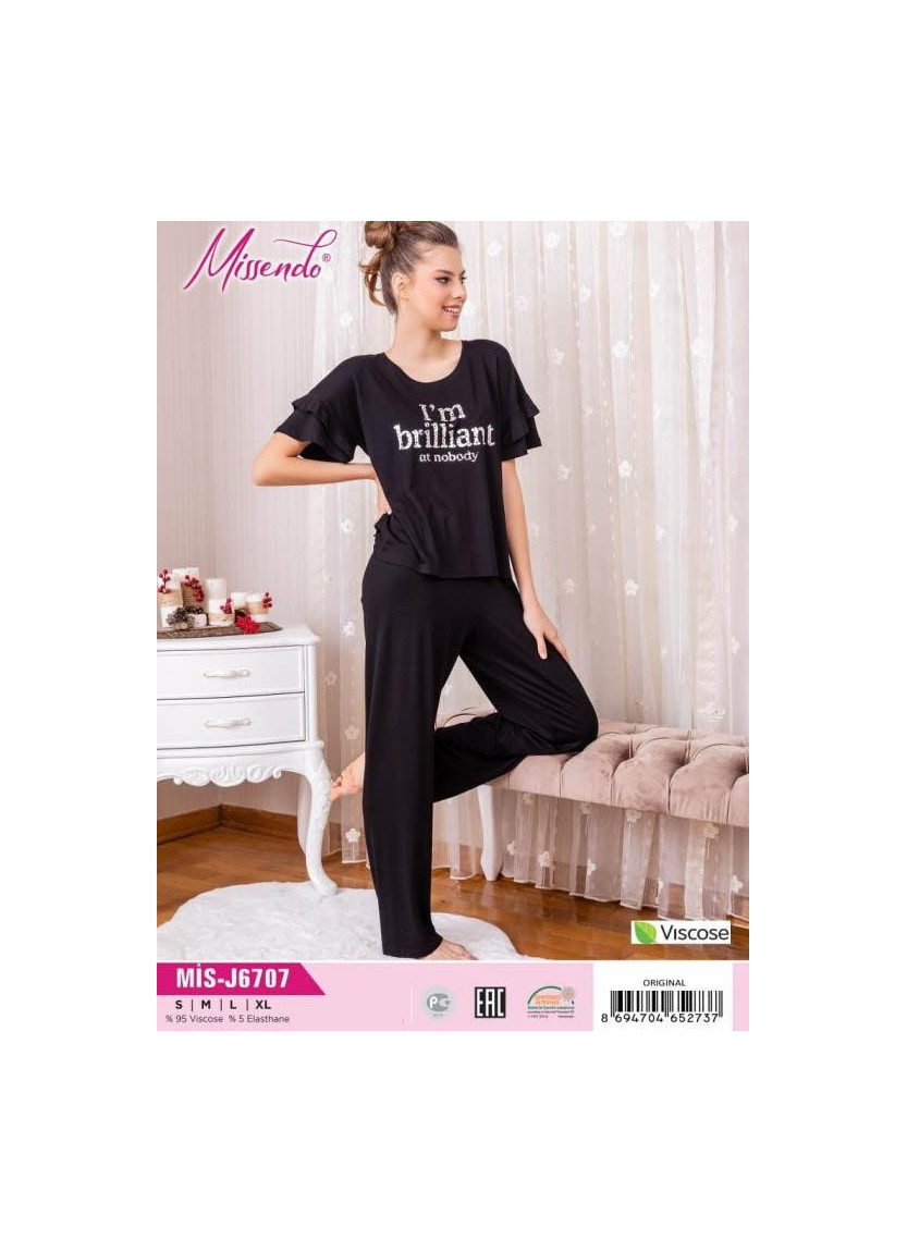 MİS-J6707_ORI Pants Homewear Set (S+M+L+XL) — direct Turkish factory supply