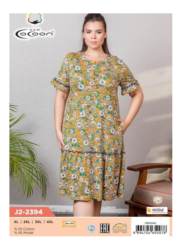 CCNJ2-2394_ORI Modal Dress (XL+XXL+3XL+4XL) — Istanbul wholesale supplier
