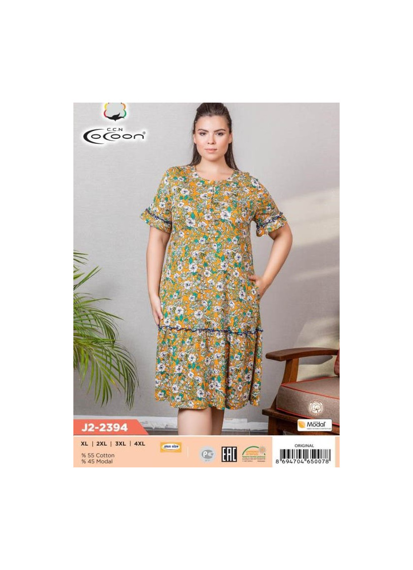 CCNJ2-2394_ORI Modal Dress (XL+XXL+3XL+4XL) — Istanbul wholesale supplier