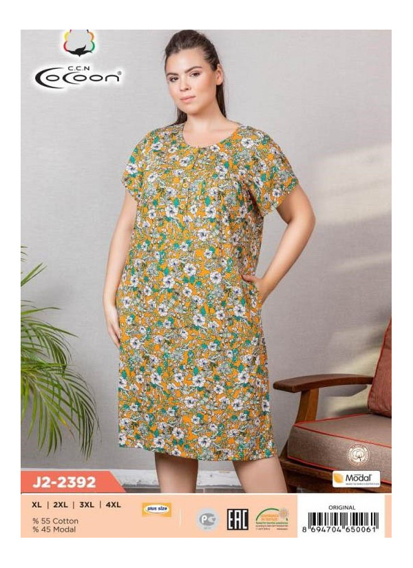 CCNJ2-2392_ORI Modal Dress (XL+XXL+3XL+4XL) — Turkish factory wholesale
