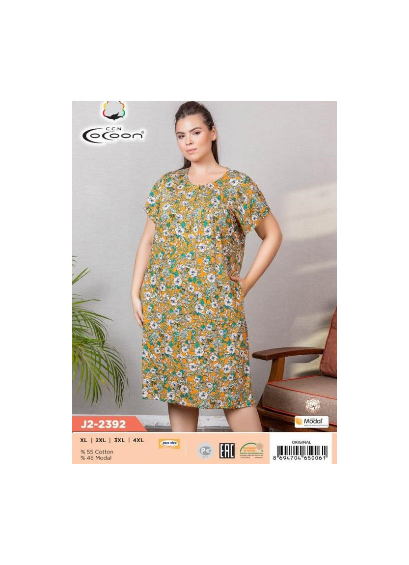 CCNJ2-2392_ORI Modal Dress (XL+XXL+3XL+4XL) — Turkish factory wholesale