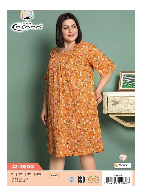 CCNJ2-2500_ORI Modal Dress (XL+XXL+3XL+4XL) — wholesale for boutiques