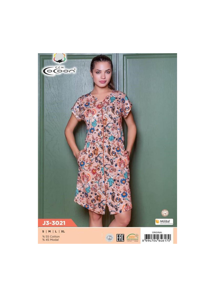 Халат Женский MODAL (S+M+L+XL) COCOON CCNJ3-3021_ORI — купить оптом из Турции