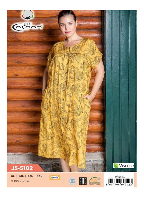CCNJ5-5102_ORI Women's Robe (XL+XXL+3XL+4XL) — Turkish textile wholesale