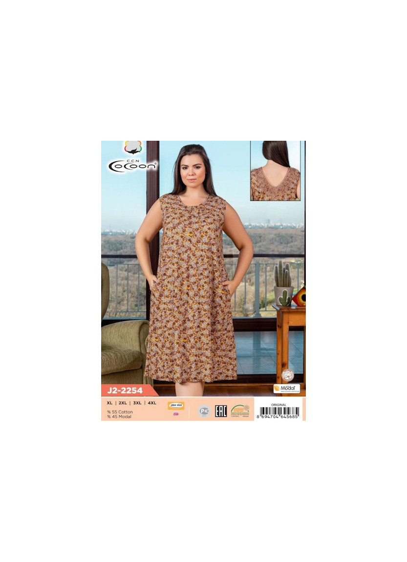 CCNJ2-2254_ORI Modal Dress (XL+XXL+3XL+4XL) — Turkish factory wholesale