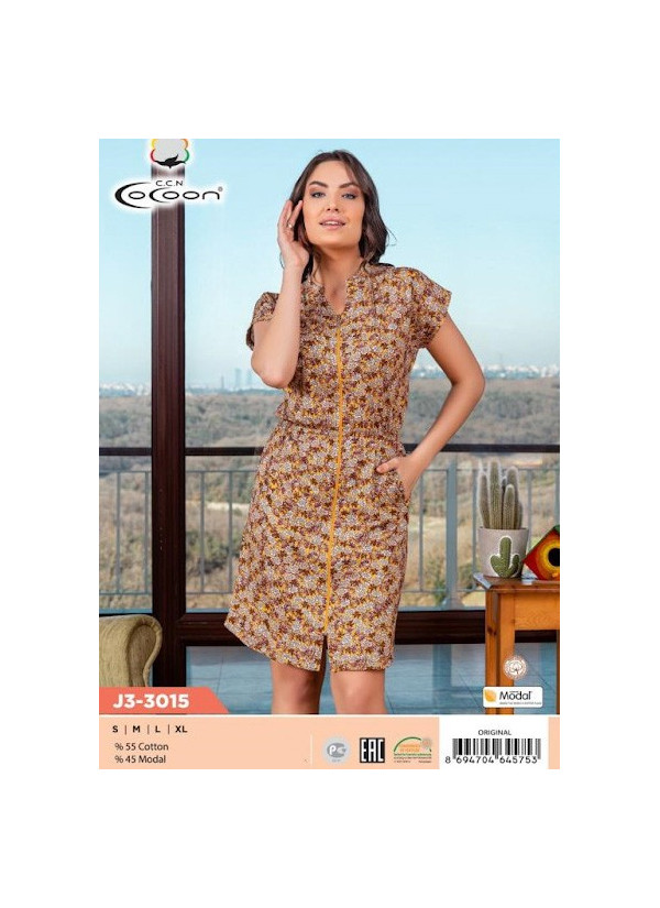 CCNJ3-3015_ORI Modal Women's Robe (S+M+L+XL) — Istanbul wholesale supplier