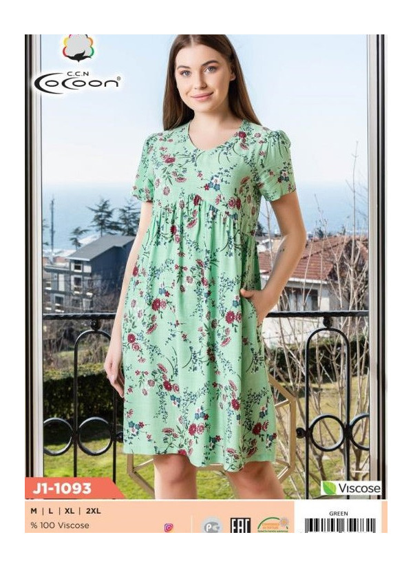 CCNJ1-1093_GRN Dress (M+L+XL+XXL) — Turkish textile wholesale