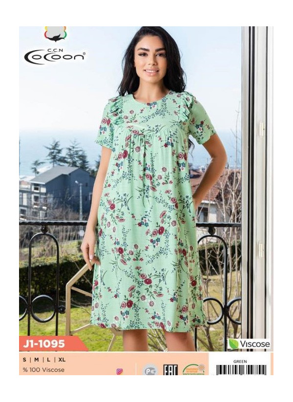 CCNJ1-1095_GRN Dress (S+M+L+XL) — factory-direct from Turkey