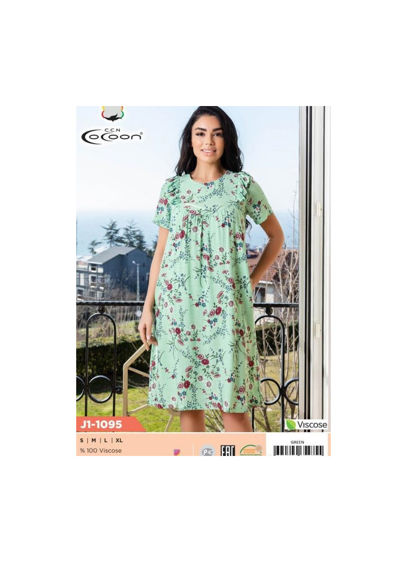 Платье (S+M+L+XL) COCOON CCNJ1-1095_GRN — оптовая поставка из Турции