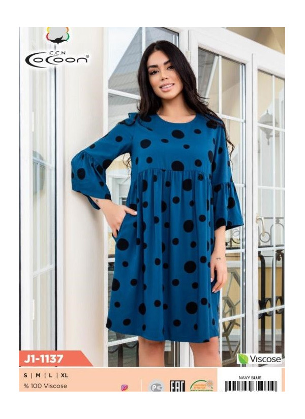 CCNJ1-1137_NBL Dress (S+M+L+XL) — Turkish factory wholesale