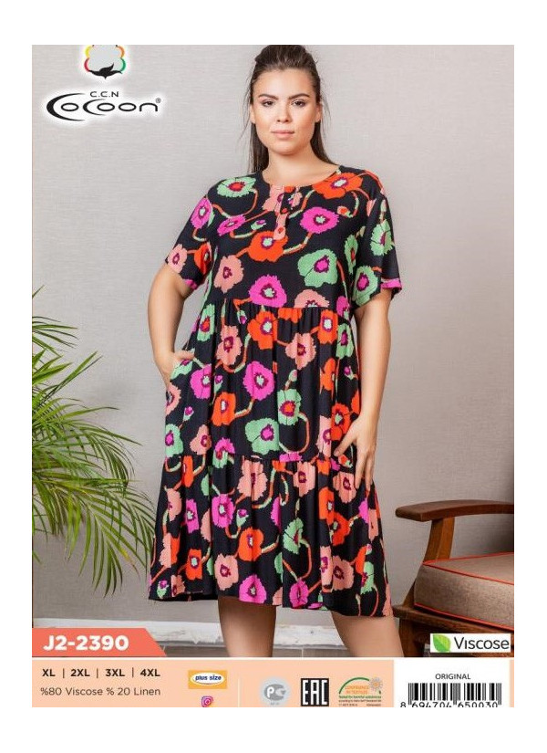 CCNJ2-2390_ORI Dress (XL+XXL+3XL+4XL) — Turkish factory wholesale