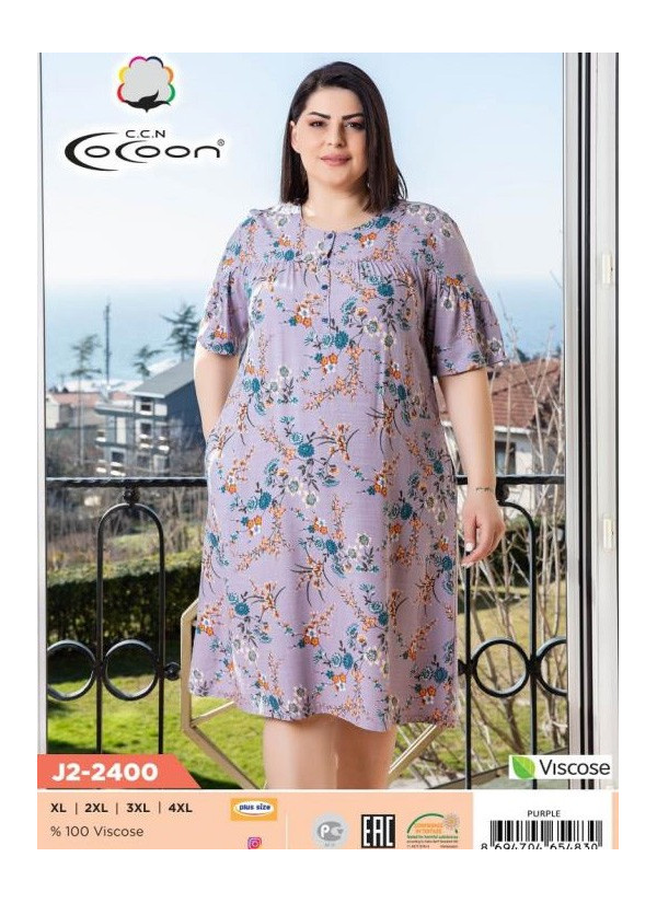 CCNJ2-2400_PUR Dress (XL+XXL+3XL+4XL) — Istanbul wholesale supplier