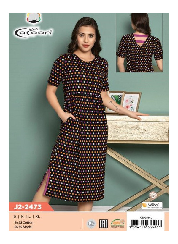 CCNJ2-2473_ORI Modal Dress (S+M+L+XL) — wholesale from Turkey