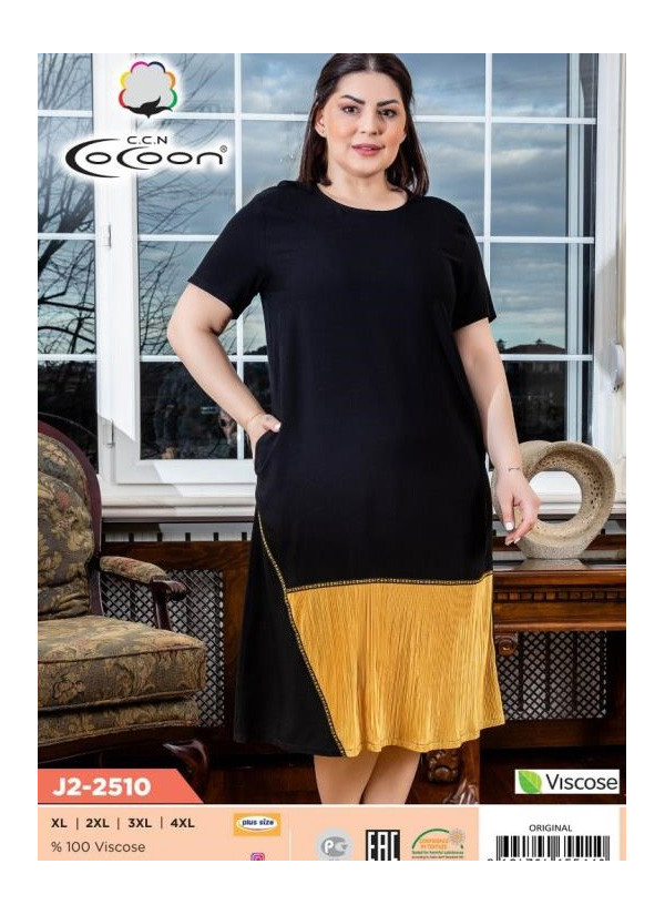 Платье (XL+XXL+3XL+4XL) COCOON CCNJ2-2510_ORI — оптовая поставка из Турции