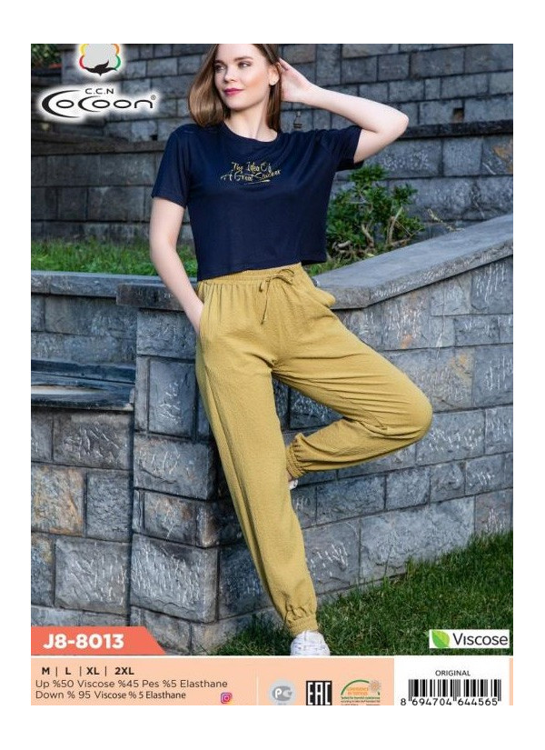 CCNJ8-8013_ORI Pants Homewear Set (M+L+XL+XXL) — Turkish factory wholesale