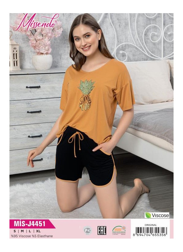 MİS-J4451_ORI Shorts Homewear Set (S+M+L+XL) — Turkey wholesale collection