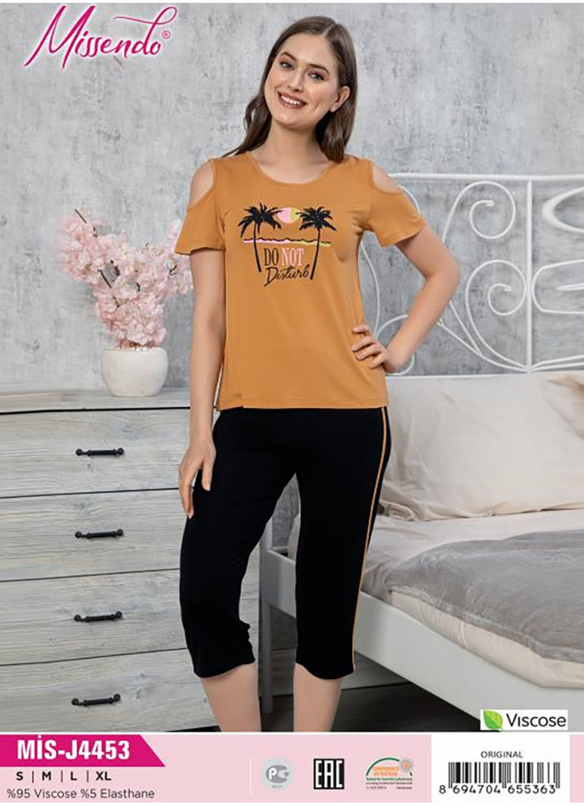 MİS-J4453_ORI Shorts Homewear Set (S+M+L+XL) — Turkish factory wholesale