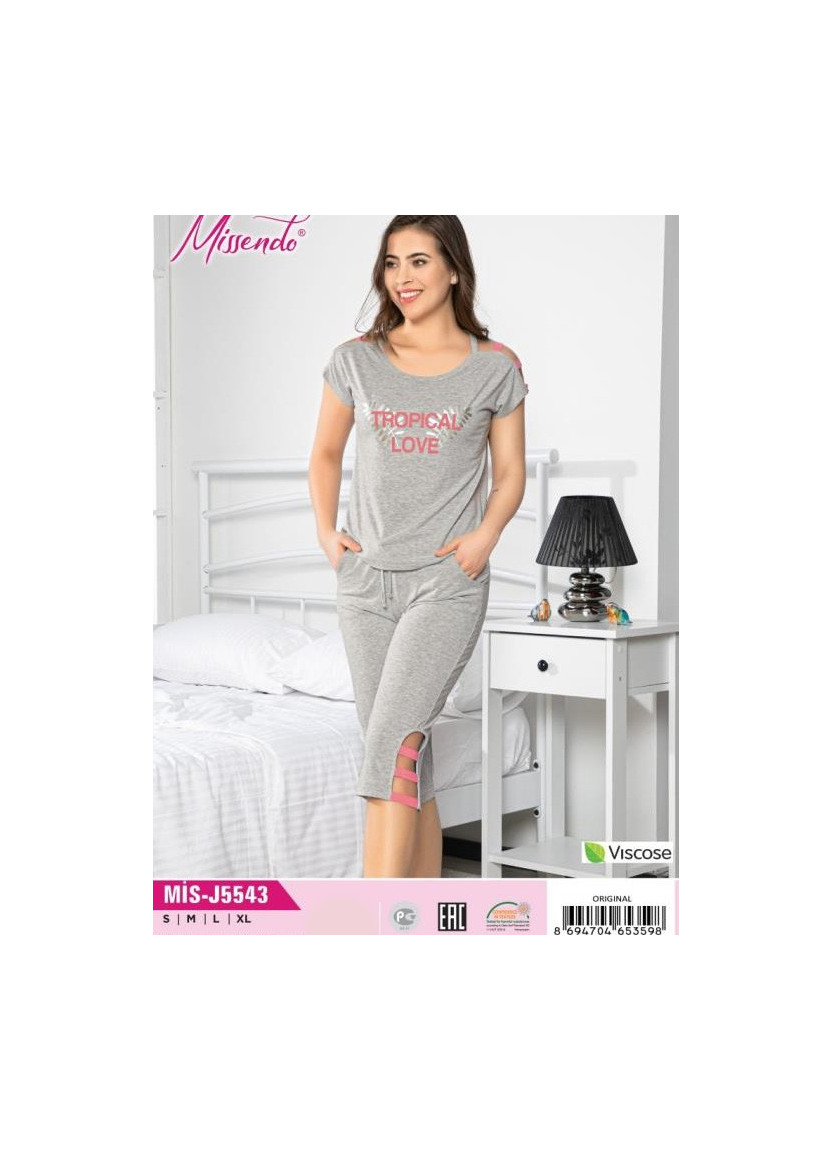 Женский Комплект с Капри (S+M+L+XL) Missendo MİS-J5543_ORI — оптом от турецкой фабрики