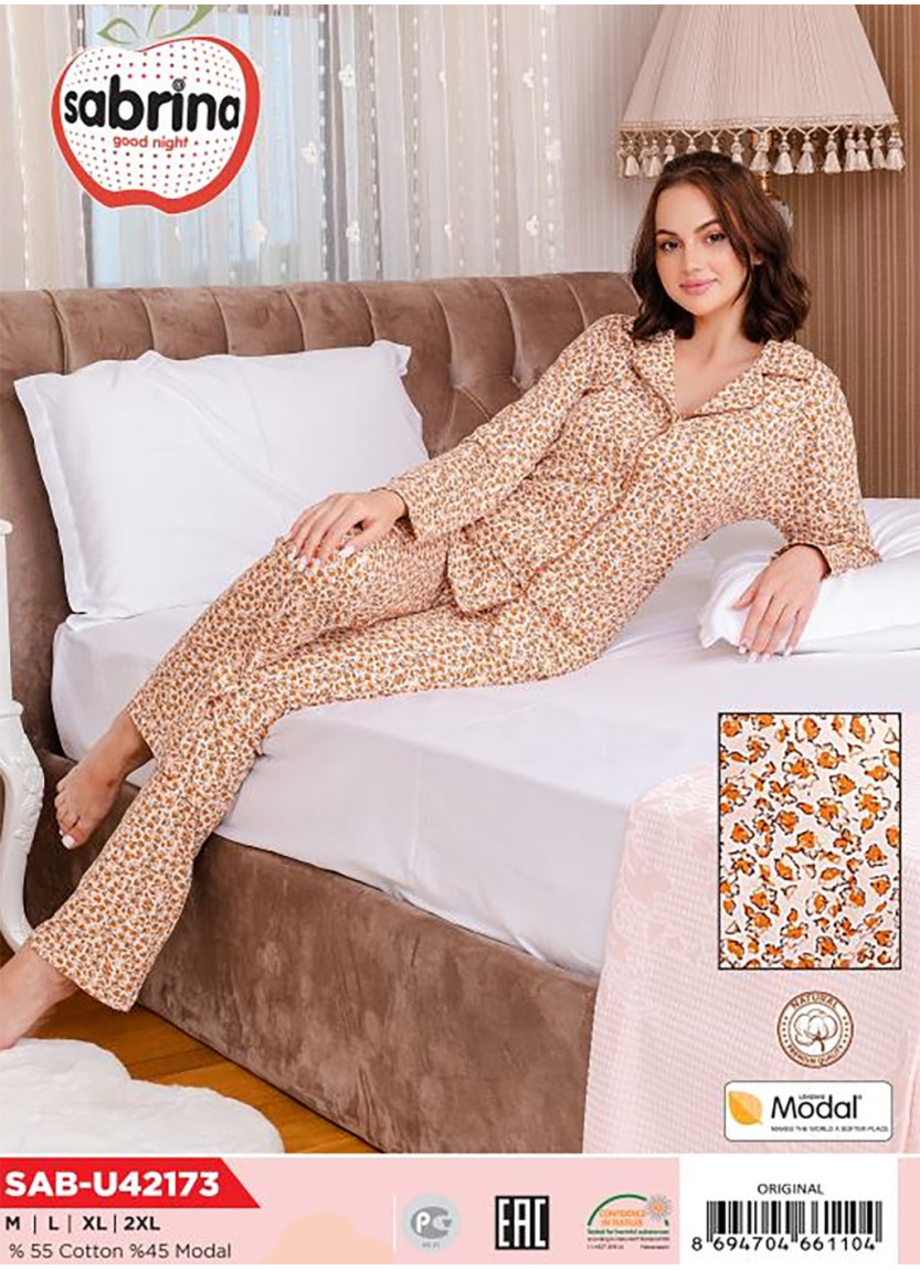 SAB.U42173_ORI Pants Homewear Set (M+L+XL+XXL) — Turkish factory wholesale