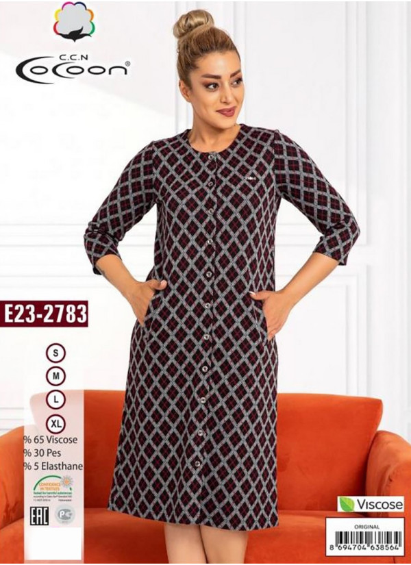 CCNE23-2783_ORI Women's Robe (S+M+L+XL) — Turkish factory wholesale