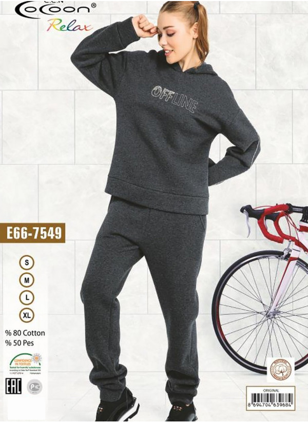 Женский Спортивный Костюм (S+M+L+XL) COCOON Relax CCNE66-7549_ORI — оптом от турецкой фабрики