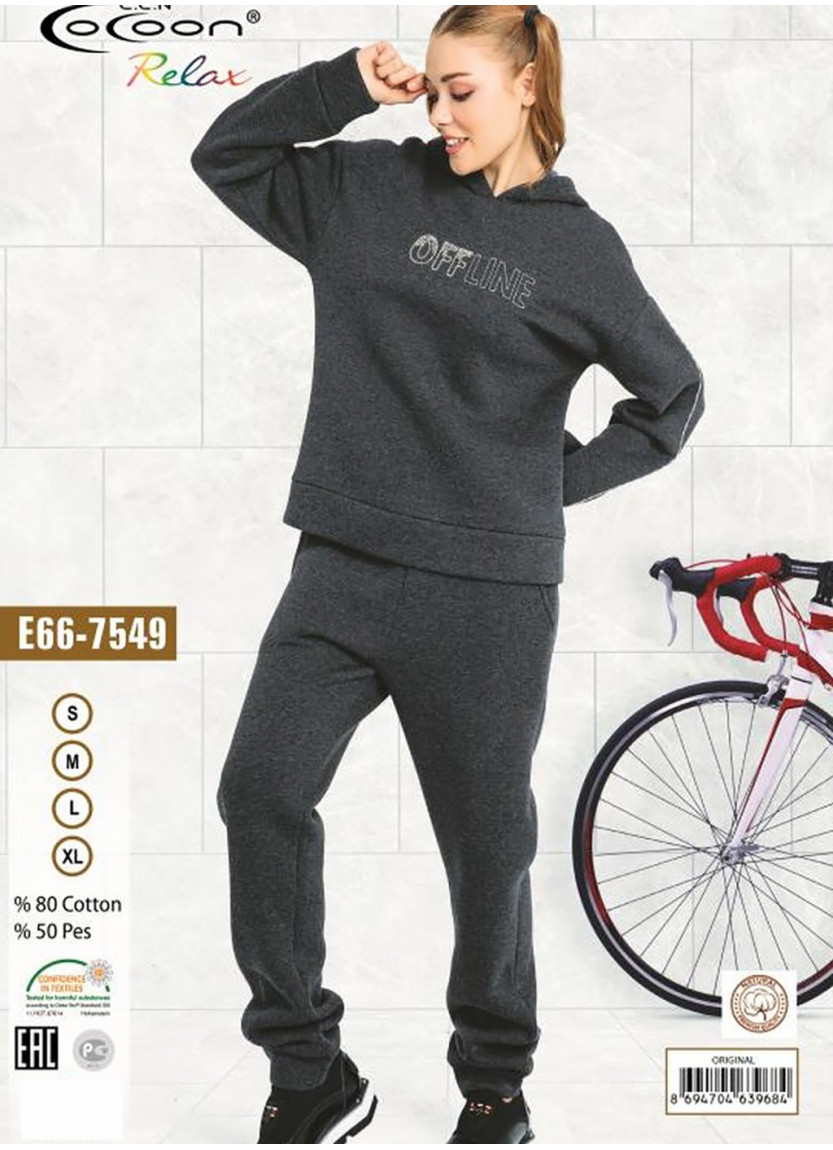 Женский Спортивный Костюм (S+M+L+XL) COCOON Relax CCNE66-7549_ORI — оптом от турецкой фабрики