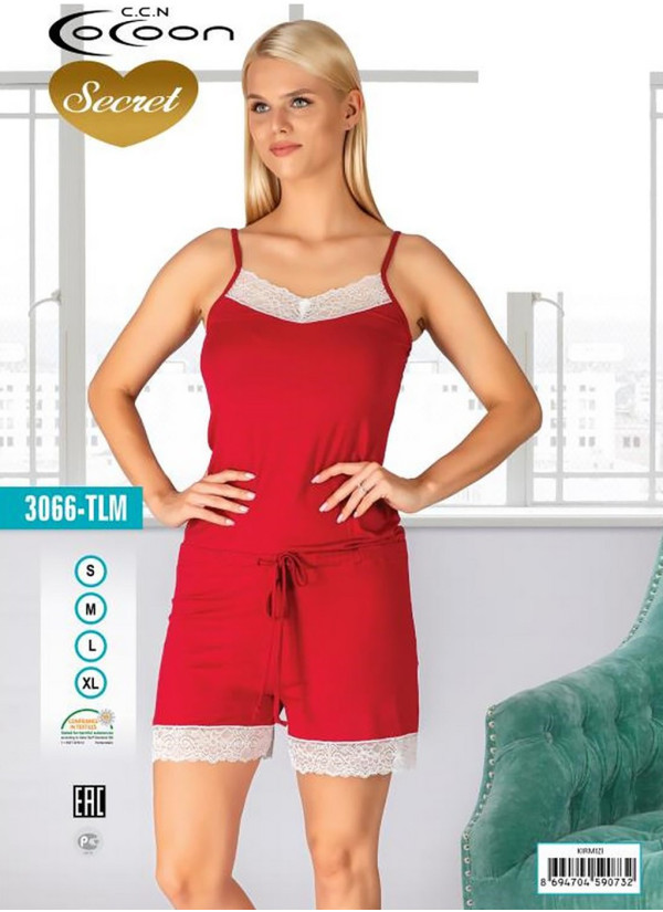 COC.3066.TLM_KIR Shorts Homewear Set (S+M+L+XL) — Turkish factory wholesale