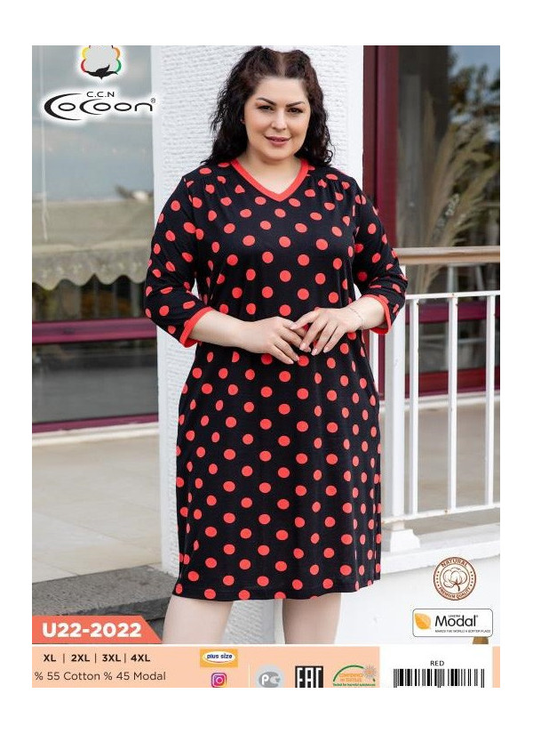 CCNU22-2022_RED Dress (XL+2XL+3XL+4XL) — wholesale from Turkey