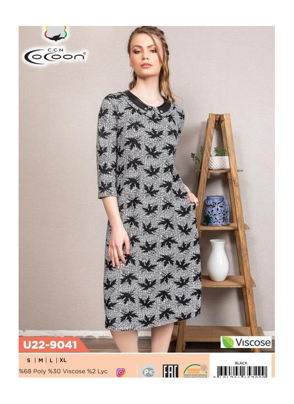 CCNU22-9041_BLK Dress (S+M+L+XL) — Turkish textile wholesale