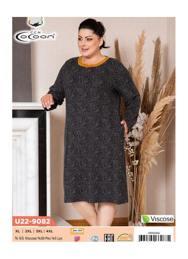 CCNU22-9082_ORI Dress (XL+2XL+3XL+4XL) — direct Turkish factory supply