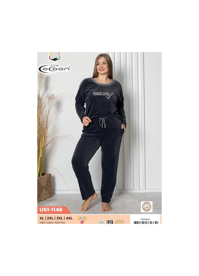 CCNU61-1148_ORI Pants Homewear Set (XL+2XL+3XL+4XL) — Turkish textile wholesale