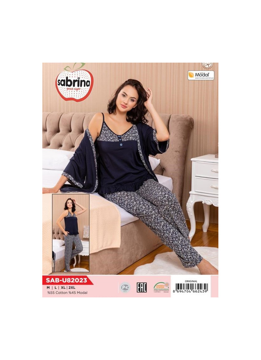 SAB.U82023_ORI Modal 3-Piece Robe Set (M+L+XL+XXL) — direct Turkish factory supply
