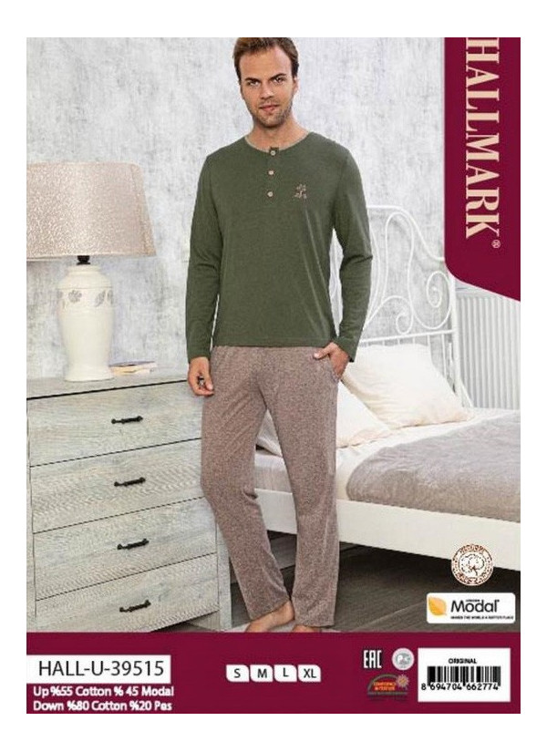 Мужской Комплект с Брюками (S+M+L+XL) HALLMARK HALL-U39515_ORI — купить оптом из Турции
