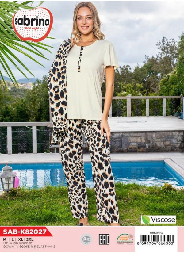 SAB.K82027_ORI Pants Homewear Set (M+L+XL+XXL) — factory-direct from Turkey