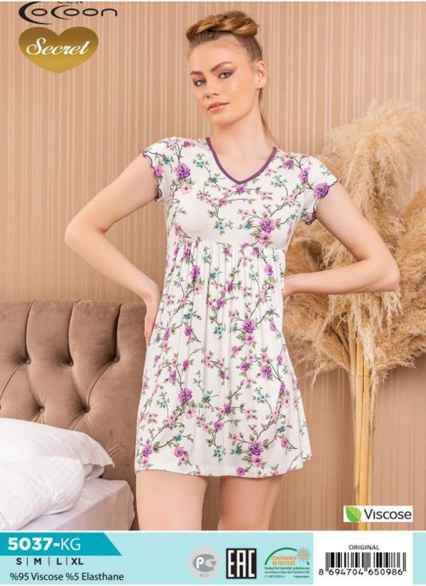 COC.5037.KG_ORI Nightdress (S+M+L+XL) — wholesale from Turkey