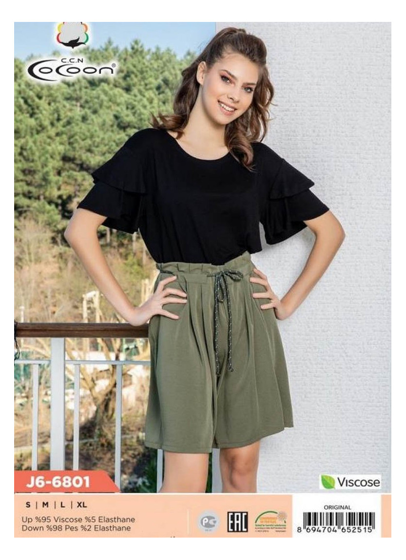 CCNJ6-6801_ORI Shorts Homewear Set (S+M+L+XL) — Turkish textile wholesale