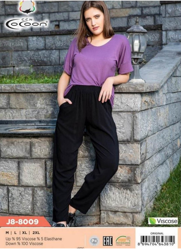 CCNJ8-8009_ORI Pants Homewear Set (M+L+XL+XXL) — direct Turkish factory supply