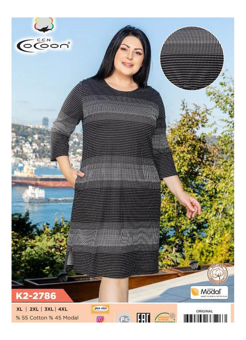 Платье (XL+XXL+3XL+4XL) COCOON CCNK2-2786_ORI — фабричная коллекция оптом