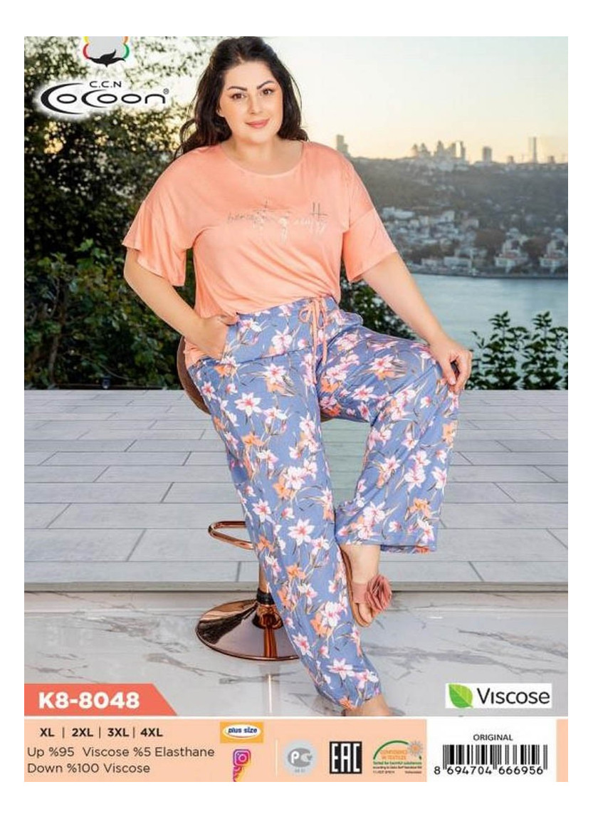 CCNK8-8048_ORI Pants Homewear Set (XL+2XL+3XL+4XL) — direct Turkish factory supply