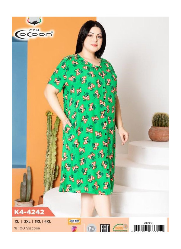CCNK4-4242_PMB Women's Robe (XL+XXL+3XL+4XL) — direct Turkish factory supply