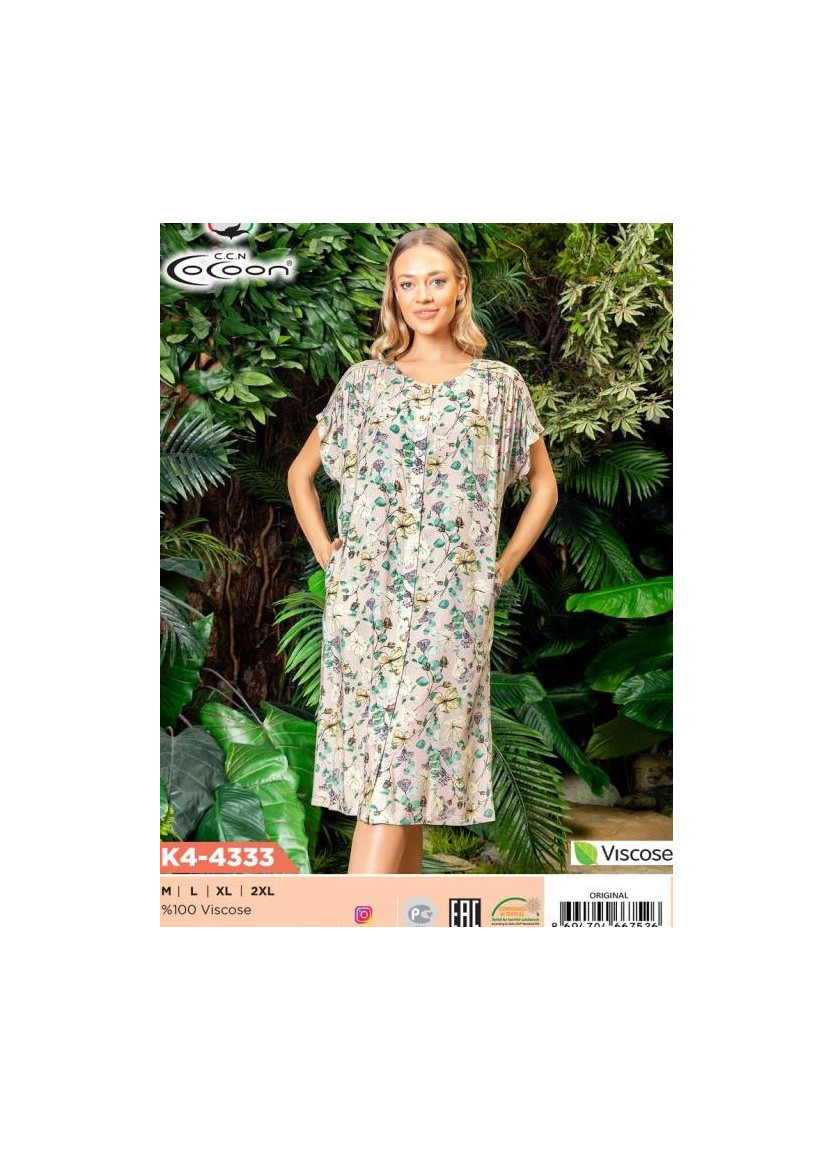 Халат Женский (M+L+XL+XXL) COCOON CCNK4-4333_ORI — купить оптом со Стамбула
