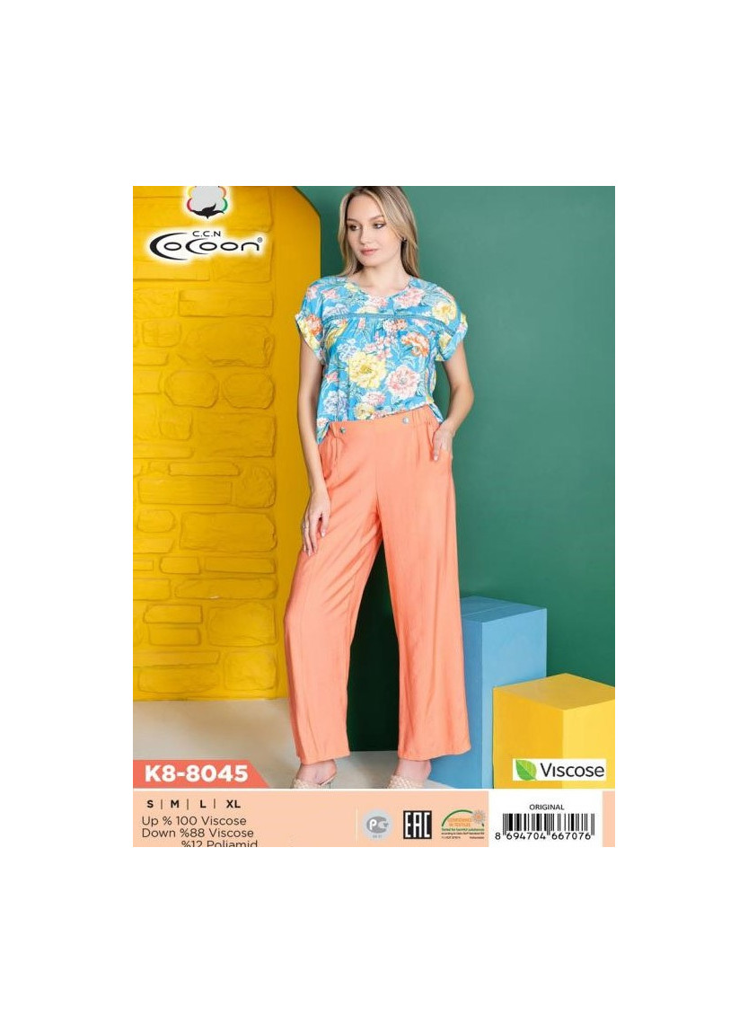 CCNK8-8045_ORI Pants Homewear Set (S+M+L+XL) — Turkish factory wholesale