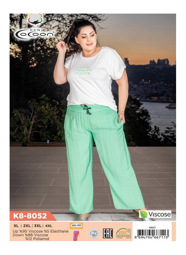 CCNK8-8052_MNT Pants Homewear Set (XL+2XL+3XL+4XL) — wholesale for boutiques