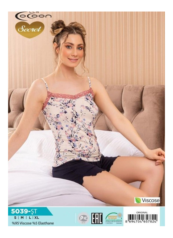 COC.5039.ST_ORI Shorts Homewear Set (S+M+L+XL) — Turkish factory wholesale