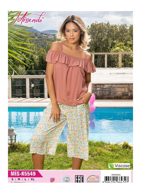 MİS-K5549_ORI Capri Homewear Set (S+M+L+XL) — Turkey wholesale collection