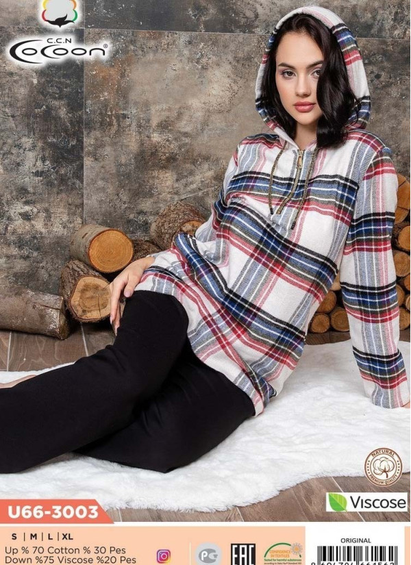 CCNU66-3003_ORI Pants Homewear Set (S+M+L+XL) — Turkish factory wholesale